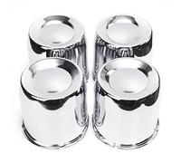 RTrhinoTuning 5.15in Trailer Wheel Center Caps Chrome Push Through Truck Hub Caps for 1986 F-250 8 Lug Rims, 130.5mm/5.15" Hole 5" High