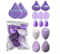 RTRTGS Pack of 14 Make-Up Sponges Beauty Blender Powder Puff Washable Latex Free Sponge Puff for Foundation, Powder, Cream, Liquid, Make-Up Sponge