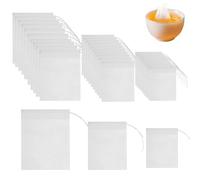 RTRTGS Pack of 300 Tea Filters Paper for Loose Tea, Tea Filters, Tea Bags, Disposable with Drawstring (6 x 8 cm, 7 x 9 cm, 8 x 10 cm)