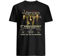 RTRTRwtuW The-Vampire-Diaries-11th-Anniversary-cast-Signed-2009-2020-Gift-Fan-Funny-Gifts-Vintage-Unisex-T Black