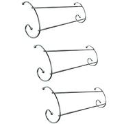 RTS 2-Tier Chrome Radiator Airer - Indoor Clothes Towel Dryer Rail - 2 Bar Radiator Mounted Drying Rack - Curved Lightweight Heavy Duty Airers - Large Twin Rails Metal Airer Stand 15x50cm - (3)