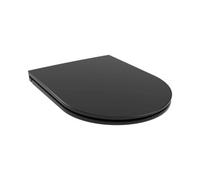 Rts Top Fix Black D Shape Soft Close Quick Release Toilet Seat 360X450mm