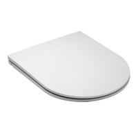 RTS Top Fix Toilet Seat, White Duroplast, Slim D Shape, Soft Close Quick Release, 360x450mm, 240max Hinge