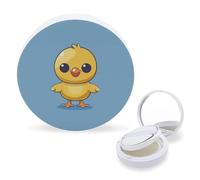 RTSEBVN Air Cushion Makeup Sponges Case Portable A Yellow Chicken Printing Air Cushion Puff Box Refillable Body Powder Puff Container for Homemade Liquid Foundation BB Cream, style, One Size, Air
