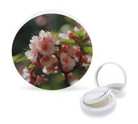 RTSEBVN Air Cushion Makeup Sponges Case Portable Blooming Peach Blossoms Printing Air Cushion Puff Box Refillable Body Powder Puff Container for Homemade Liquid Foundation BB Cream, style, One Size