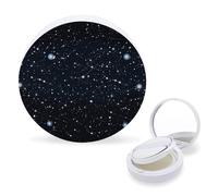 RTSEBVN Air Cushion Makeup Sponges Case Portable Constellations Printing Air Cushion Puff Box Refillable Body Powder Puff Container for Homemade Liquid Foundation BB Cream, style, One Size, Air