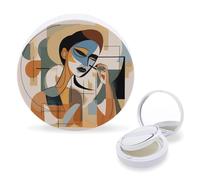 RTSEBVN Air Cushion Makeup Sponges Case Portable Expressive Drawing Printing Air Cushion Puff Box Refillable Body Powder Puff Container for Homemade Liquid Foundation BB Cream, style, One Size, Air