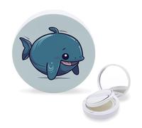 RTSEBVN Air Cushion Makeup Sponges Case Portable Lovely Fat Whale Printing Air Cushion Puff Box Refillable Body Powder Puff Container for Homemade Liquid Foundation BB Cream, style, One Size, Air