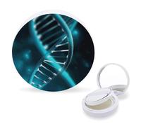 RTSEBVN Air Cushion Makeup Sponges Case Portable Science Gene Strand Printing Air Cushion Puff Box Refillable Body Powder Puff Container for Homemade Liquid Foundation BB Cream, style, One Size, Air