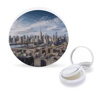 RTSEBVN Air Cushion Makeup Sponges Case Portable Urban High-rise Printing Air Cushion Puff Box Refillable Body Powder Puff Container for Homemade Liquid Foundation BB Cream, style, One Size, Air