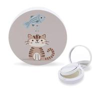 RTSEBVN Air Cushion Makeup Sponges Case Portable Whiskers Printing Air Cushion Puff Box Refillable Body Powder Puff Container for Homemade Liquid Foundation BB Cream, style, One Size, Air Cushion