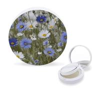 RTSEBVN Air Cushion Makeup Sponges Case Portable Wild Flowers Printing Air Cushion Puff Box Refillable Body Powder Puff Container for Homemade Liquid Foundation BB Cream, style, One Size, Air Cushion