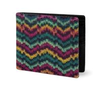 RTSEBVN Cute Wallet Twill Leather Card Holder Fashio Colorful Knitted Pattern Printing Small Wallet Suitable For Daily Travel, style, One Size, Twill Leather Wallet