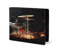 RTSEBVN Cute Wallet Twill Leather Card Holder Fashio Drummer Printing Small Wallet Suitable For Daily Travel, style, One Size, Twill Leather Wallet