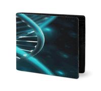 RTSEBVN Cute Wallet Twill Leather Card Holder Fashio Science Gene Strand Printing Small Wallet Suitable For Daily Travel, style, One Size, Twill Leather Wallet