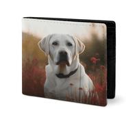 RTSEBVN Cute Wallet Twill Leather Card Holder Fashio White Labrador Printing Small Wallet Suitable For Daily Travel, style, One Size, Twill Leather Wallet
