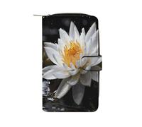 RTSEBVN Leather Wallet Multifunction Long Wallet Fashion Beautiful Flowers Printing Leather Purse with For Women And Men, style, 19.7x11x3.5cm, Leather Wallet