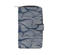 RTSEBVN Leather Wallet Multifunction Long Wallet Fashion Japanese Simple Style Printing Leather Purse with For Women And Men, style, 19.7x11x3.5cm, Leather Wallet