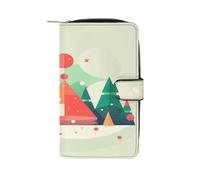 RTSEBVN Leather Wallet Multifunction Long Wallet Fashion Landscape Flat Simple Printing Leather Purse with For Women And Men, style, 19.7x11x3.5cm, Leather Wallet