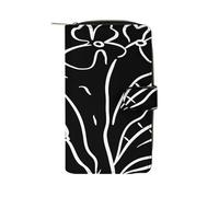 RTSEBVN Leather Wallet Multifunction Long Wallet Fashion Simple Drawing Printing Leather Purse with For Women And Men, style, 19.7x11x3.5cm, Leather Wallet