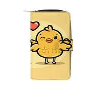 RTSEBVN Leather Wallet Multifunction Long Wallet Fashion Waffles And Chicken Printing Leather Purse with For Women And Men, style, 19.7x11x3.5cm, Leather Wallet