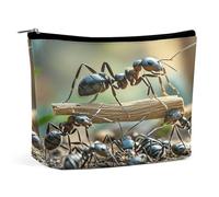 RTSEBVN Makeup Bags Cute Toiletry Bag Large Capacity Ant Bridge Printing Cosmetic Bags For Women, style, One Size, Makeup Bags