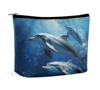 RTSEBVN Makeup Bags Cute Toiletry Bag Large Capacity Cute Dolphins Printing Cosmetic Bags For Women, style, One Size, Makeup Bags