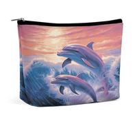 RTSEBVN Makeup Bags Cute Toiletry Bag Large Capacity Dolphins Art Printing Cosmetic Bags For Women, style, One Size, Makeup Bags