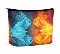 RTSEBVN Makeup Bags Cute Toiletry Bag Large Capacity Fire Vs Ice Art Printing Cosmetic Bags For Women, style, One Size, Makeup Bags