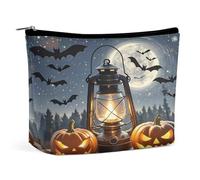 RTSEBVN Makeup Bags Cute Toiletry Bag Large Capacity Pumpkin Coal Oil Lamp Printing Cosmetic Bags For Women, style, One Size, Makeup Bags