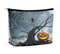 RTSEBVN Makeup Bags Cute Toiletry Bag Large Capacity Smiling Face Pumpkin Printing Cosmetic Bags For Women, style, One Size, Makeup Bags