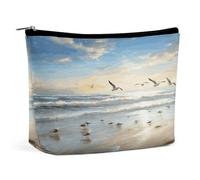 RTSEBVN Makeup Bags Cute Toiletry Bag Large Capacity The Beach with Sea Birds Printing Cosmetic Bags For Women, style, One Size, Makeup Bags