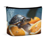 RTSEBVN Makeup Bags Cute Toiletry Bag Large Capacity Turtles Emerging from Oranges Printing Cosmetic Bags For Women, style, One Size, Makeup Bags