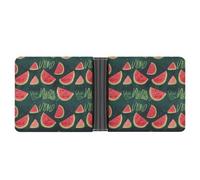 RTSEBVN Slim Credit Card Holder Personalized Leather Norwegian Fjords Money Clip Gifts Wallet For Men Women, in a Melon, One Size, Modern