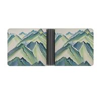 RTSEBVN Slim Credit Card Holder Personalized Leather Two Lovely Animals Money Clip Gifts Wallet For Men Women, Heavy mountain stacking, One Size, Modern