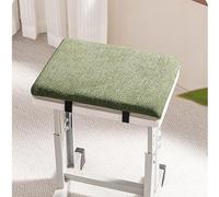 RTSFKFS Anti-Slip Bar Stool Cushions Rectangular Snowflake Velvet Seat Pillow with Ties Set of 1/2/4 Small Rectangle Chair Pad with Machine Washable Cover 10"×14"×1.5"(Green,Pack 2)