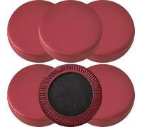 RTSFKFS Bar Stool Cover, Waterproof Round Seat Cushion Cover, Set of 2/4/6, Stretch PU Leather Slipcovers with NonSlip Bottom for 12-15 Inch Stools(Burgundy,6pcs)