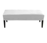 RTSFKFS Bench Covers Slipcover Rectangle,Bench Cover Stretch Velvet Bench Slipcover Extra Long Washable, Removable, Non-Slip for Dining Room Outdoor Furniture (Color : Light grey, Size : 112-150cm)