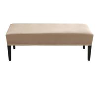 RTSFKFS Bench Covers Slipcover Rectangle,Bench Cover Stretch Velvet Bench Slipcover Extra Long Washable, Removable, Non-Slip for Dining Room Outdoor Furniture (Color : Camel, Size : 112-150cm)