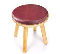 RTSFKFS Detachable Seat Cushion, Leather Round Chair Cushion/Memory Foam Dining Chair Pad, Waterproof Breathable Round Seat Cushions For Dining Room Living Room Office(Burgundy,Diameter 30cm/12 1pc)