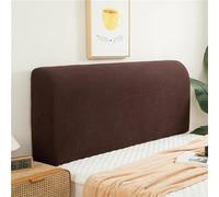 RTSFKFS Double/Single Bed Headboard Cover Velvet Padded Bed Headboard Slipcover Super King Size Small Bed Protector Slipcover for Bed Headboard Dustproof Decoration (Color : Brown, Size : 140cm/55in)