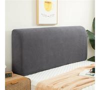 RTSFKFS Double/Single Bed Headboard Cover Velvet Padded Bed Headboard Slipcover Super King Size Small Bed Protector Slipcover for Bed Headboard Dustproof Decoration (Color : Gray, Size : 140cm/55in)