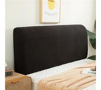 RTSFKFS Double/Single Bed Headboard Cover Velvet Padded Bed Headboard Slipcover Super King Size Small Bed Protector Slipcover for Bed Headboard Dustproof Decoration (Color : Black, Size : 190cm/75in)