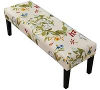 RTSFKFS Printing Rectangle Bench Cushion Cover Indoor Bench Seat Protector Cushion Slipcovers Chair Cover For Dining Room Stretch Bench Slipcover Living Room, Bedroom, Kitchen