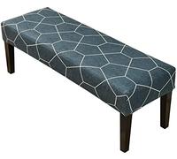 RTSFKFS Printing Rectangle Bench Cushion Cover Indoor Bench Seat Protector Cushion Slipcovers Chair Cover For Dining Room Stretch Bench Slipcover Living Room, Bedroom, Kitchen