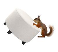 RTSFKFS Round Pouffe Cover, Stool Covers Round Stretch, Ottoman Slipcovers Removable & Washable, Furniture Protector for Dia 50-105cm Round Foot Stool(Ivory,55cm)