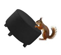 RTSFKFS Round Pouffe Cover, Stool Covers Round Stretch, Ottoman Slipcovers Removable & Washable, Furniture Protector for Dia 50-105cm Round Foot Stool(Black,50cm)