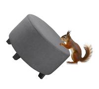 RTSFKFS Round Pouffe Cover, Stool Covers Round Stretch, Ottoman Slipcovers Removable & Washable, Furniture Protector for Dia 50-105cm Round Foot Stool(Grey,70cm)