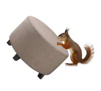 RTSFKFS Round Pouffe Cover, Stool Covers Round Stretch, Ottoman Slipcovers Removable & Washable, Furniture Protector for Dia 50-105cm Round Foot Stool(Taupe,50cm)