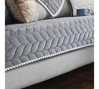 RTSFKFS Sectional Sofa Covers, Velvet Sofa Slipcover Furniture Protector Anti-Slip Couch Covers 3/2 Seater L Shape,for Dogs Cats Kids Furniture Protector Cover Grey (Color : B, Size : 70x180cm1pc)